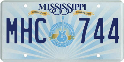 MS license plate MHC744