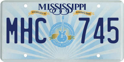 MS license plate MHC745