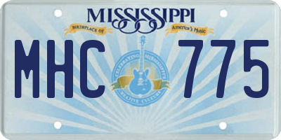 MS license plate MHC775