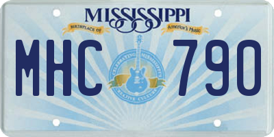 MS license plate MHC790