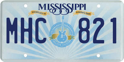 MS license plate MHC821