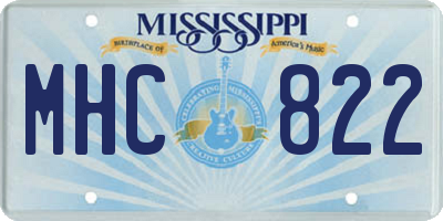 MS license plate MHC822