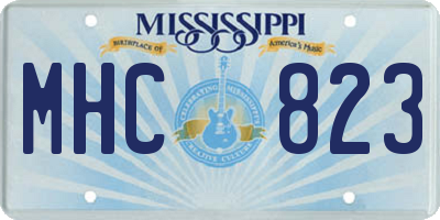 MS license plate MHC823