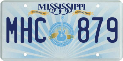 MS license plate MHC879