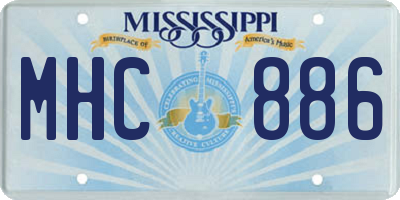 MS license plate MHC886