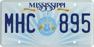 MS license plate MHC895