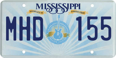 MS license plate MHD155