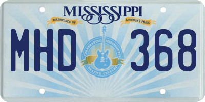 MS license plate MHD368