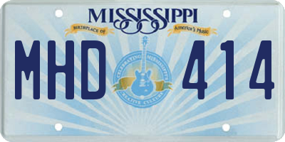 MS license plate MHD414