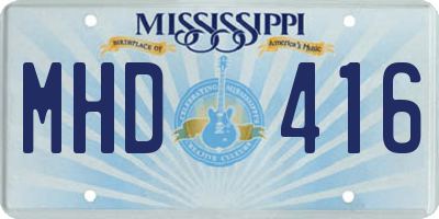 MS license plate MHD416