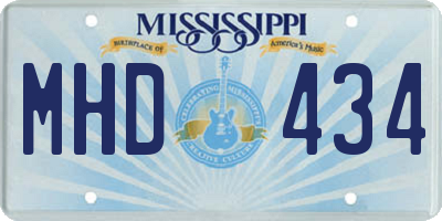 MS license plate MHD434