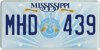 MS license plate MHD439