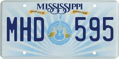 MS license plate MHD595