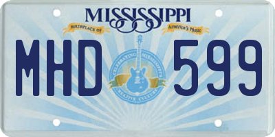 MS license plate MHD599