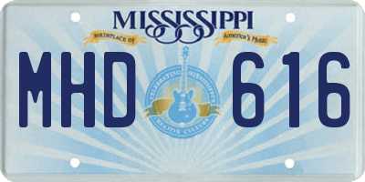 MS license plate MHD616