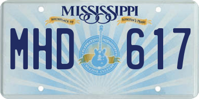 MS license plate MHD617