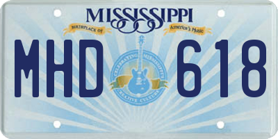 MS license plate MHD618