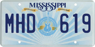 MS license plate MHD619