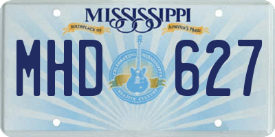 MS license plate MHD627
