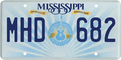 MS license plate MHD682
