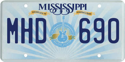MS license plate MHD690