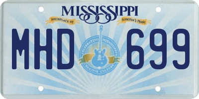 MS license plate MHD699