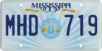 MS license plate MHD719
