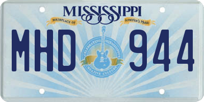 MS license plate MHD944