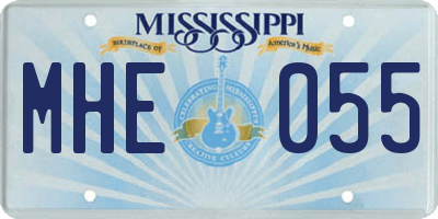 MS license plate MHE055