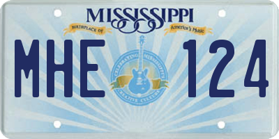 MS license plate MHE124