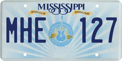 MS license plate MHE127