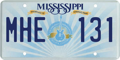 MS license plate MHE131
