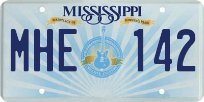 MS license plate MHE142
