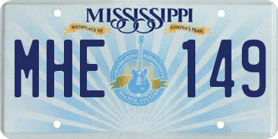 MS license plate MHE149