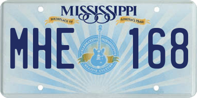 MS license plate MHE168