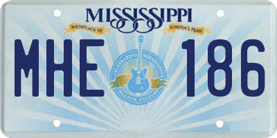 MS license plate MHE186