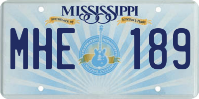 MS license plate MHE189