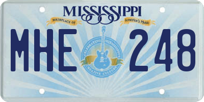 MS license plate MHE248