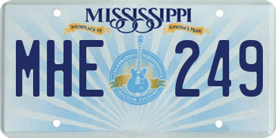 MS license plate MHE249