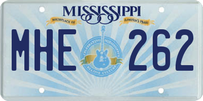 MS license plate MHE262