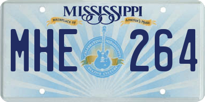 MS license plate MHE264
