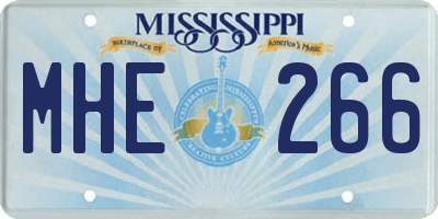 MS license plate MHE266