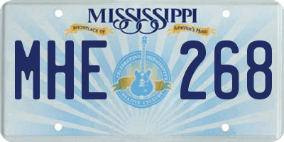 MS license plate MHE268