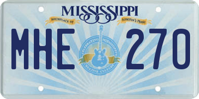 MS license plate MHE270
