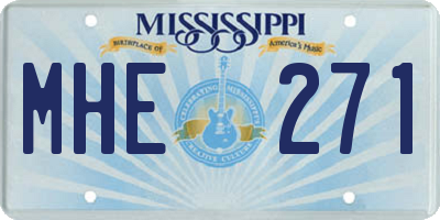 MS license plate MHE271