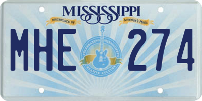 MS license plate MHE274