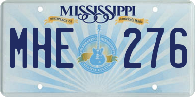 MS license plate MHE276