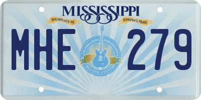 MS license plate MHE279