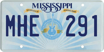 MS license plate MHE291