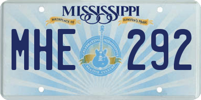 MS license plate MHE292